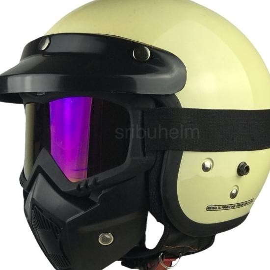 Helm Bogo Retro Goggle Mask Goggle Masker