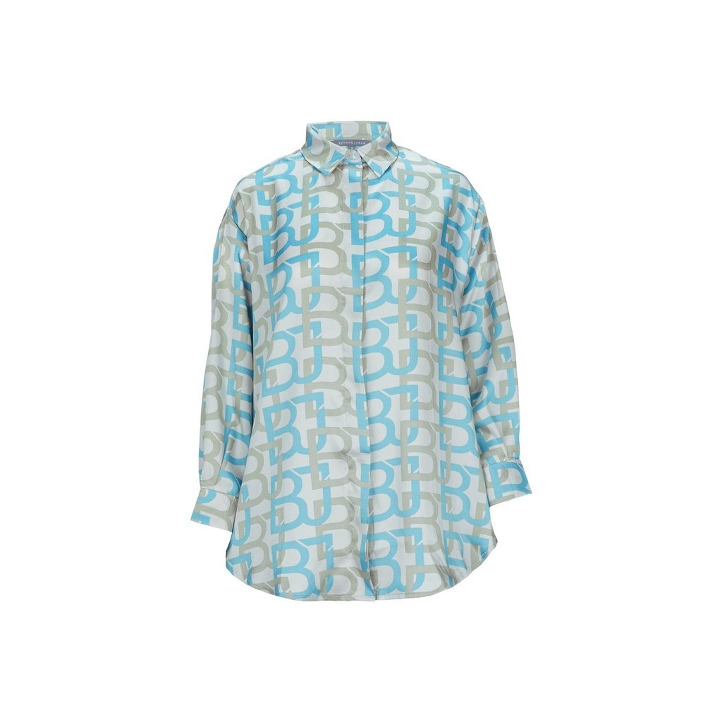 Benang Jarum - Nata Oversized Shirt - Monogram Blue