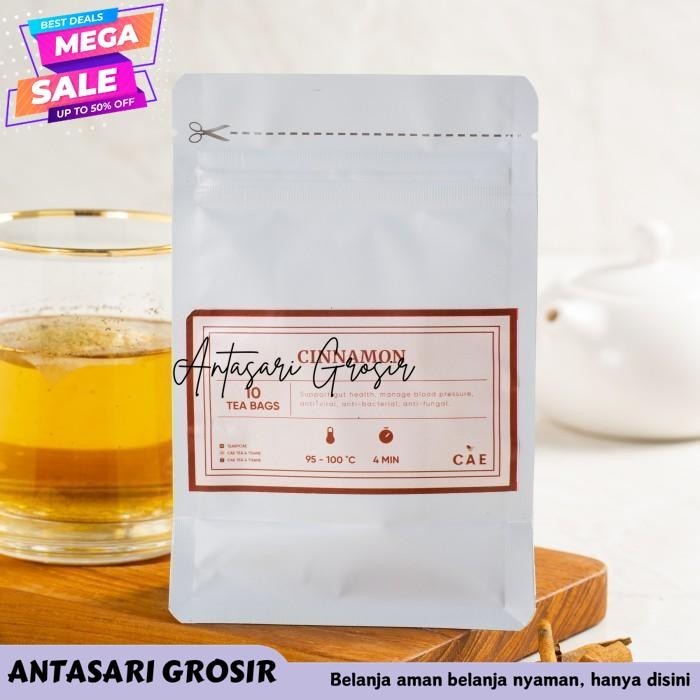 

CINNAMON 10 TEA BAGS TEH KAYU MANIS HERBAL DRIED ALAMI PURE ORGANIK PRODUK TERBAIK!