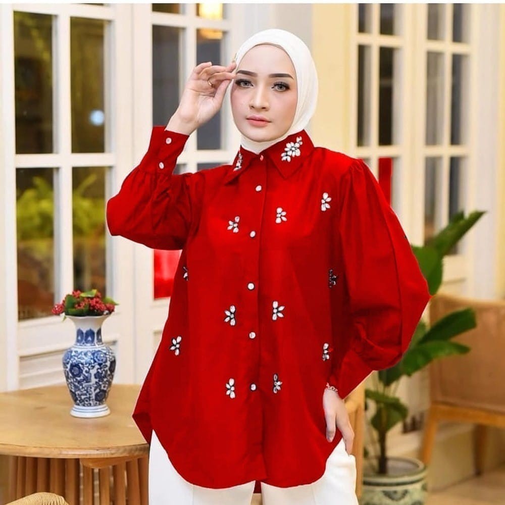 Pakaian Cwe Blous Cewek Kekinian Bju Wanita Blose Blouse Jumbo Terbaru 2024 Baju Bkouse Putih Bsju A