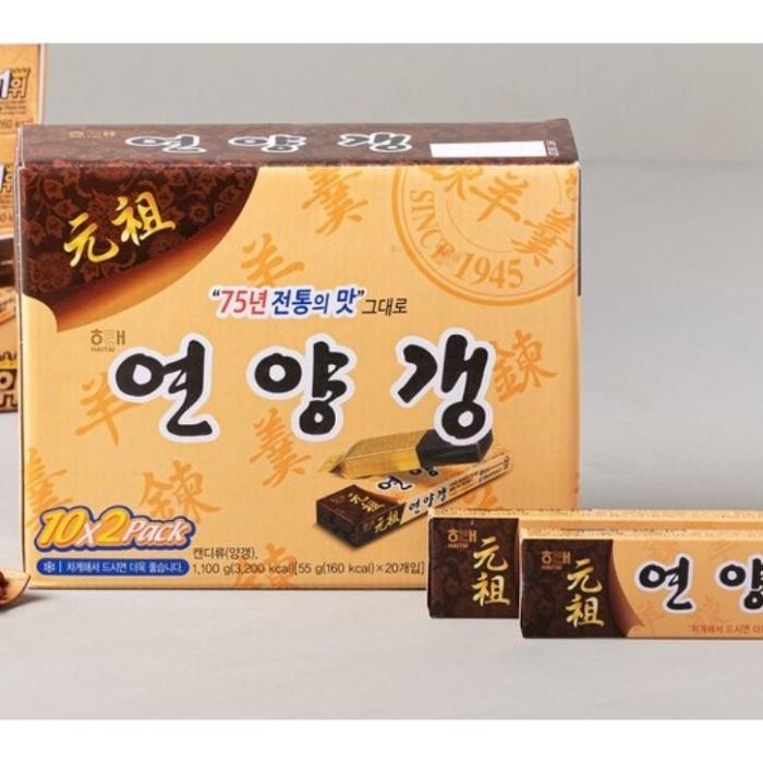 

HAITAI Yeon Yanggaeng /Nougat Red Bean Sweet Jelly Korea (55gr@20Pcs) Kualitas Terbaik