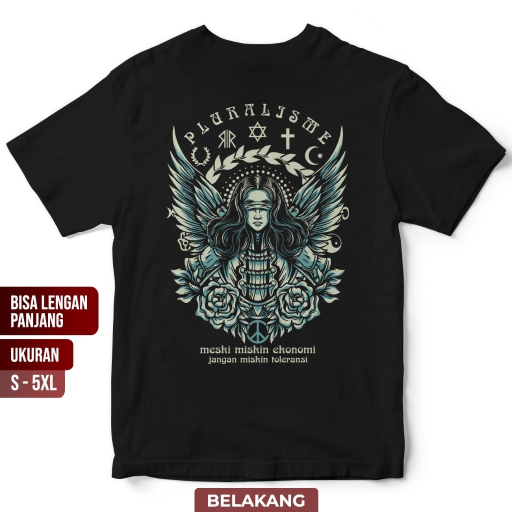 Baju Kaos Pluralisme 13 Jangan Miskin Toleransi - tshirt Kata Kata Toleransi Persatuan Agama Islam K