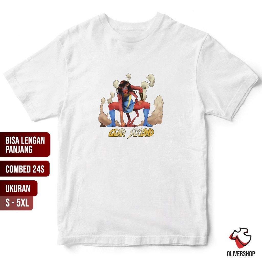 Baju Kaos MS MARVEL gear second kamala khan - MARVEL - PREMIUM combed 24s baju kaos t shirt superher