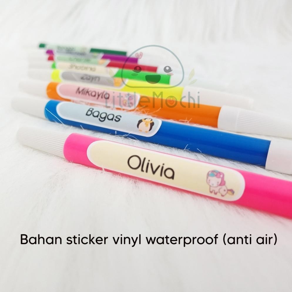 

fgk-45 Isi 180 pcs Sticker Label Nama Pensil / Sticker Nama Alat Tulis Original