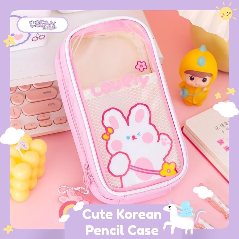

It34 Tempat Pensil Motif Kartun Lucu Korea Multilayer Anti Air Stationery Case Hemat