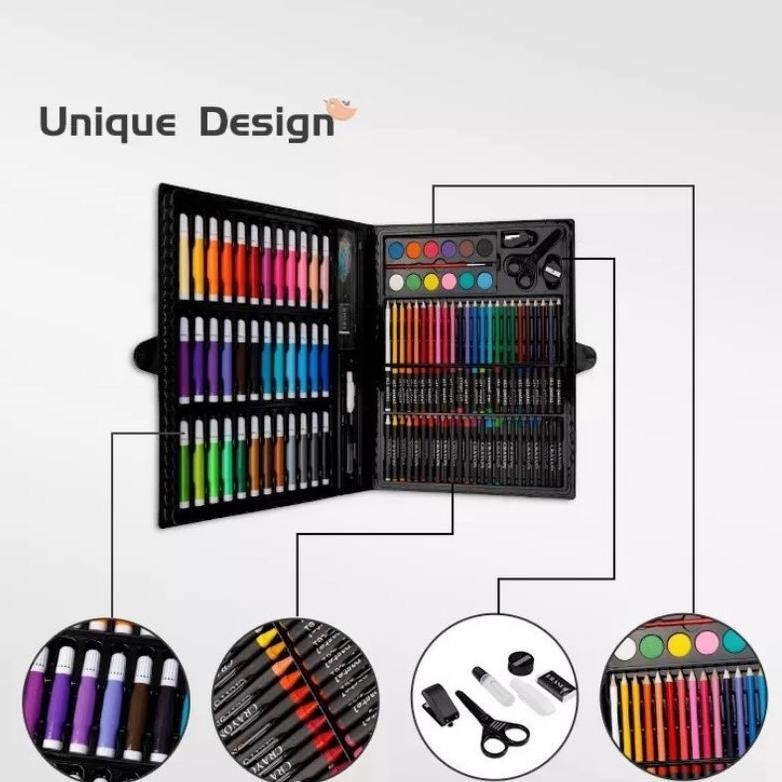 

hj-45 Crayon Set Mewarnai Melukis / Pensil Menggambat 150pc / Alat Tulis anak Original