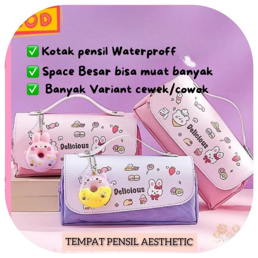 

er-79 TEMPAT PENSIL AESTHETIC LUCU KAWAII KAIN /PVC PENCIL CASE UNYU Sale