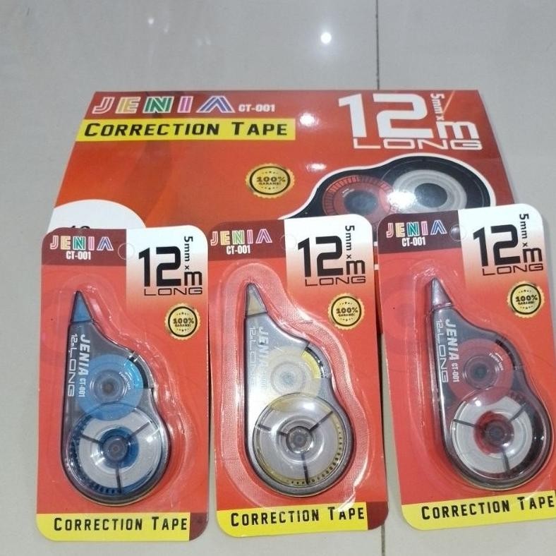 

gd-324 TIPE-X Kertas Correction Tape Jenia CT-001 12 Meter ( 12 Pcs ) [ Original ] Termurah