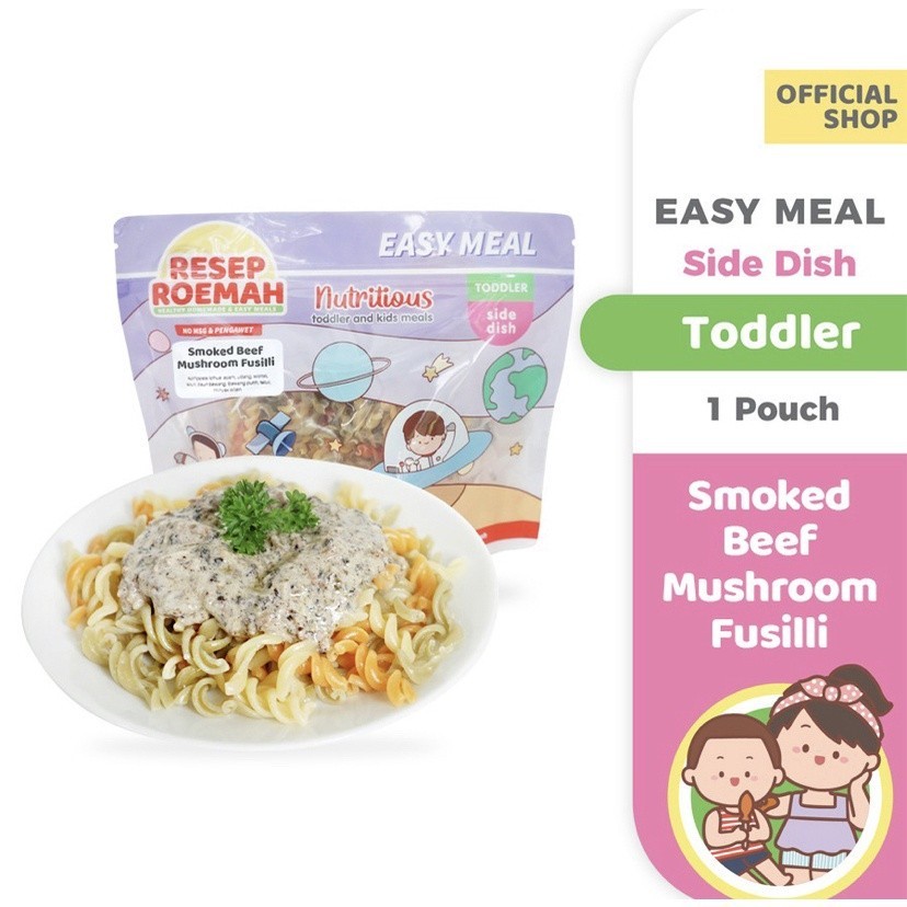 

RESEP ROEMAH / Smoked Beef Mushroom Fusilli / Toddler Healthy Frozen Food / No MSG