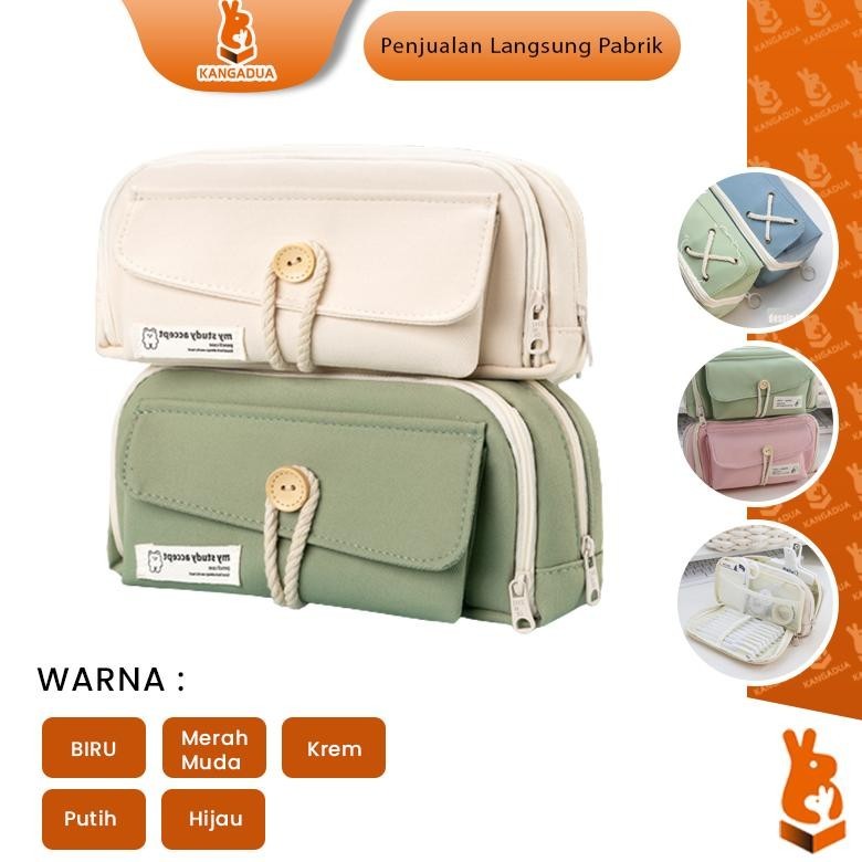 

Me41 KANGADUA Pencil Cases Large Capacity Pencil Bag Pouch Holder Box for Girls Office Student Stationery Organizer School Supplies Terlaris