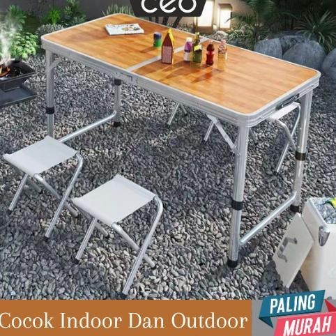 CEO Meja Lipat Camping Outdoor Portable Meja Koper Serbaguna