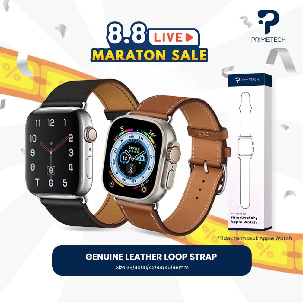 PROMO  Strap Premium untuk Apple Watch IWO HW 38 40 42 44 41 45 49mm Strap KULIT ASLI GENUINE leathe