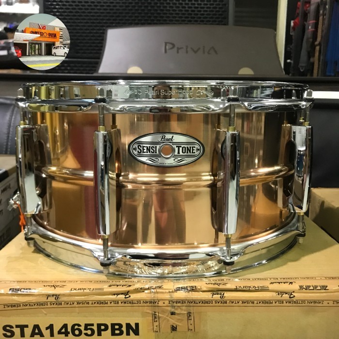 Ready Stok - Pearl Sta1465 Pbn - Sensitone Snare Drum 14X6.5" 1.22Mm Beaded Phospor Bronze Superhoop