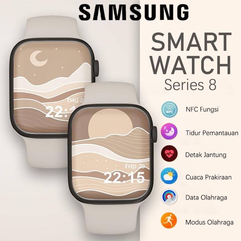 PROMO  [COD 100%ORI] Samsung SmartWatch i8 pro max 1.75 Inch Touch Screen pria Sport Tahan Air Smart