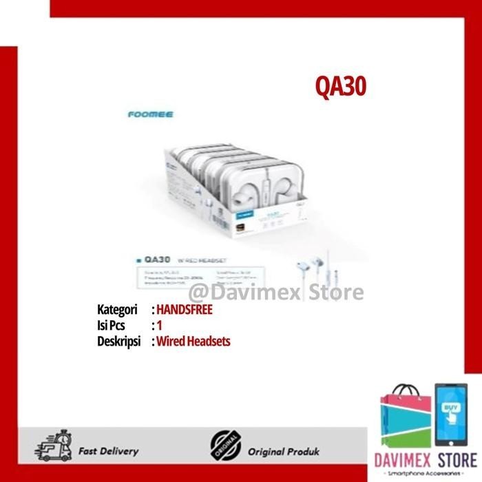 [ORI] FOOMEE QA30 Wired Headsets Handsfree