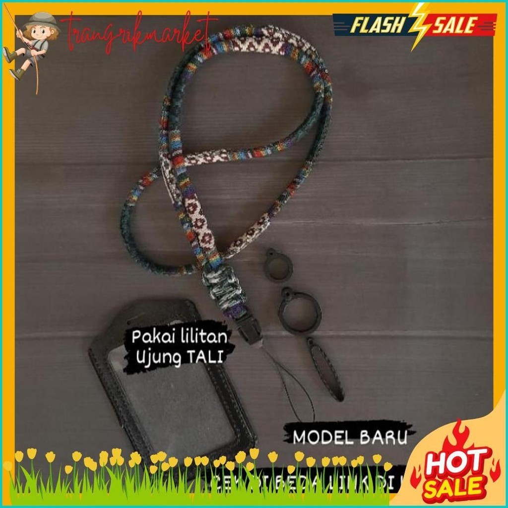 

Lanyard Etnik Tali Kalung Gantungan Tenun Etnik Lanyard Paracord Tactical, Gantungan Id Card, Kalung Name Tag Id Card (Murmer)