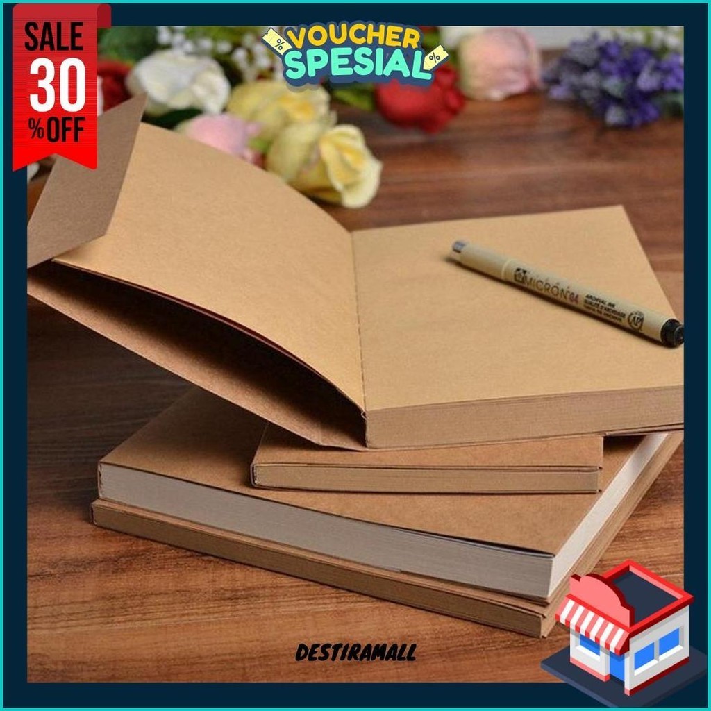 

(Dyi) Creative Retro Kraft Cover Sketchbook - Buku Sketsa Doodle Corat-Coret (Ready|Cod|Murah)