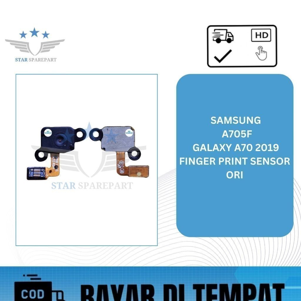 FLEXIBEL SAMSUNG A705F + FINGER PRINT SENSOR ORI ( GALAXY A70 2019 )