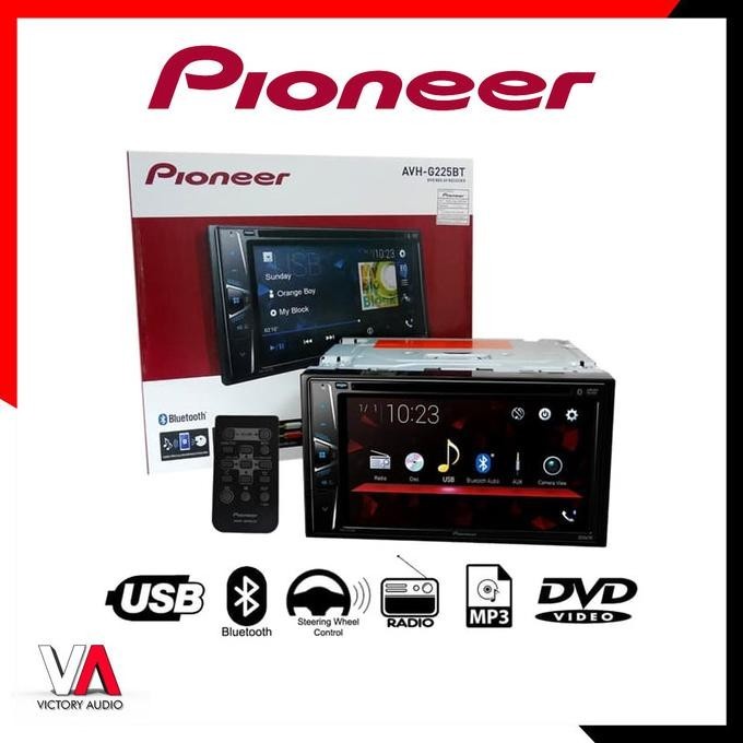 HEAD UNIT MOBIL DOUBLE DIN DVD PIONEER AVH-G225BT USB DVD BLUETOOTH FORSALE