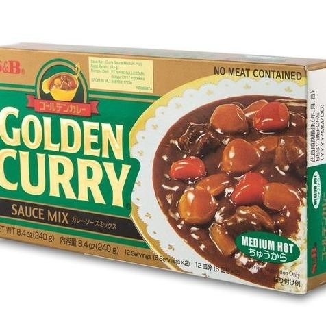 

Saus Kari S&B Golden Curry Medium Hot/Pedas Sedang 240Gr