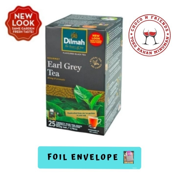 

Teh Dilmah Earlgrey | Dilmah Earlgrey Foil Envelope 25 S