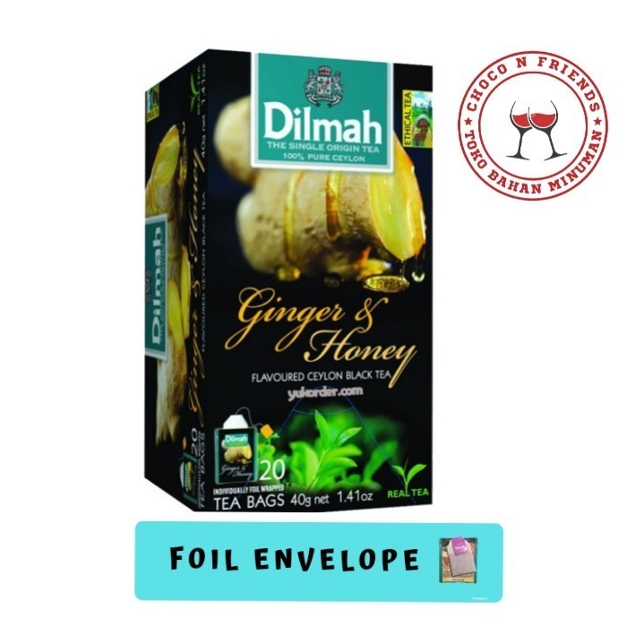 

Teh Dilmah Ginger and Honey | Dilmah Ginger and Honey Foil Envelope 20 S