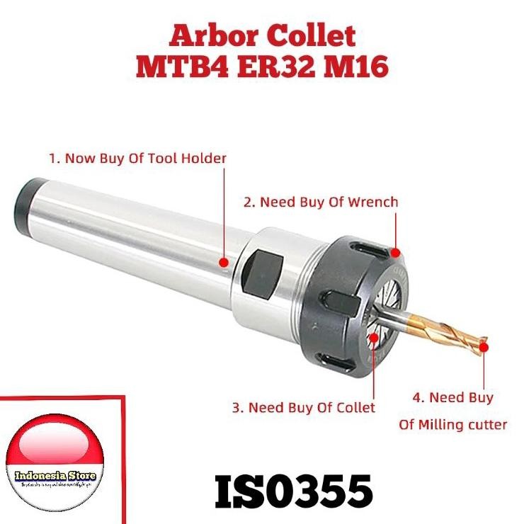 Arbor Collet Mtb4 Er32 Drat Atas M16 Arbor Lling Arbor Bor Frais
