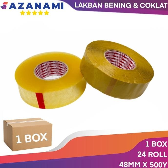 

Diskon 1 BOX LAKBAN BENING 2" X 500Y LAKBAN JUMBO LAKBAN BENING COKLAT GOJEK saz4 Murah