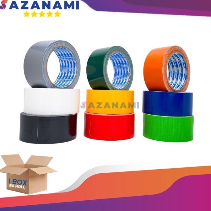 

Murah 1 Box Lakban Kain 2" Inch x 12m Sazanami Cloth Tape Warna khusus GOJEK saz4 Kualitas Baik