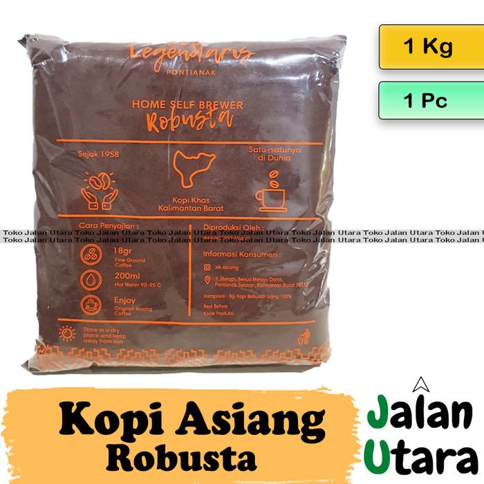 

Kopi Asiang Original 1Kg - Robusta Bubuk Pontianak - Jlu