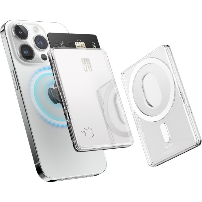 

Elago MagSafe Clear Card Holder Wallet Cover Magnetic iPhone 16 15 14