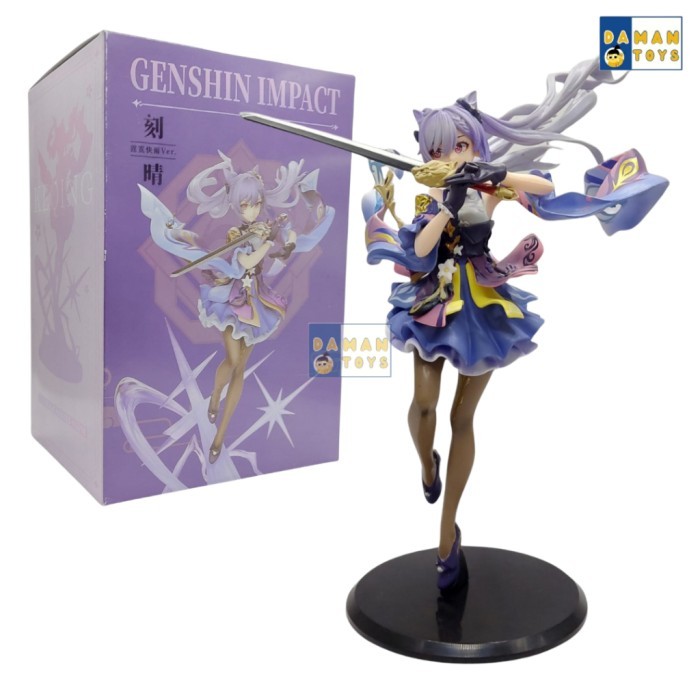 Figure Genshin.Impact Figur Keqing Driving Thunder Anime Pajangan