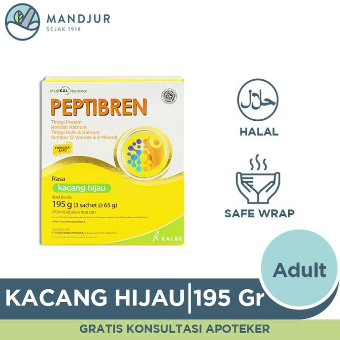 

Peptibren Kacang Hijau 195 Gram - Susu Nutrisi Kesehatan Saraf