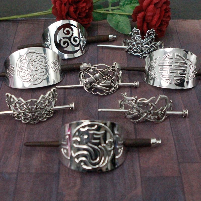 Kostum Kuno Hiasan Kepala Pria dan Wanita, Hiasan Rambut Hanfu Tuinga Pria dan Wanita