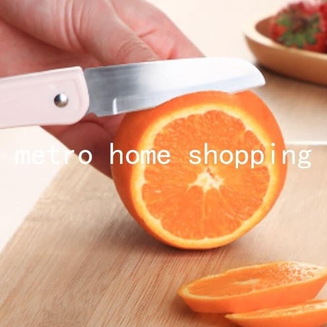 Murah pisau buah travel/ pisau dapur lipat-MHS001 - Hijau metr0 Kualitas Baik