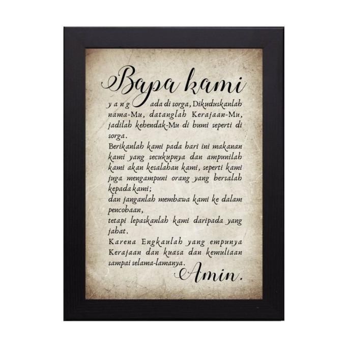 

Doa Bapa Kami Hiasan Dinding Poster Dekorasi Pigura Kristen
