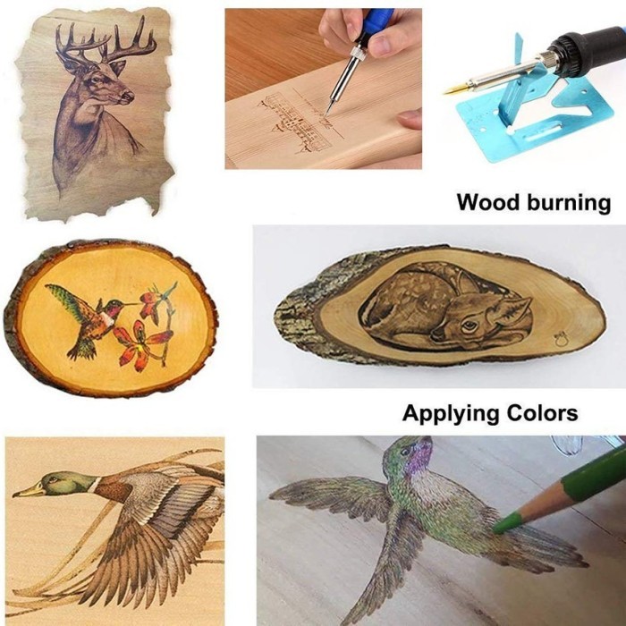 

Azalia 37 In 1 Solder Alat Lukis Bakar Wood Burning Pen Pyrography Set - Alat