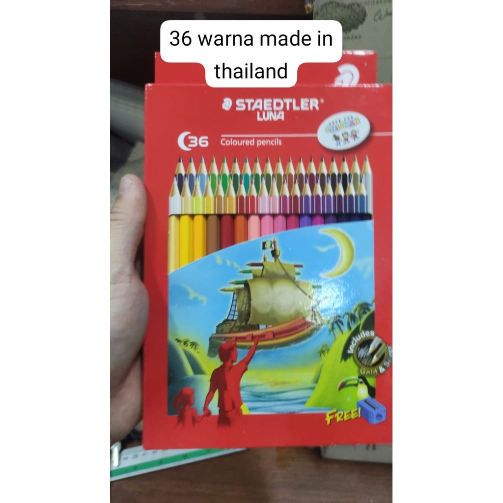 

Termantab] pensil warna staelder luna classic 12 / 24 / 36 warna panjang made in Thailand