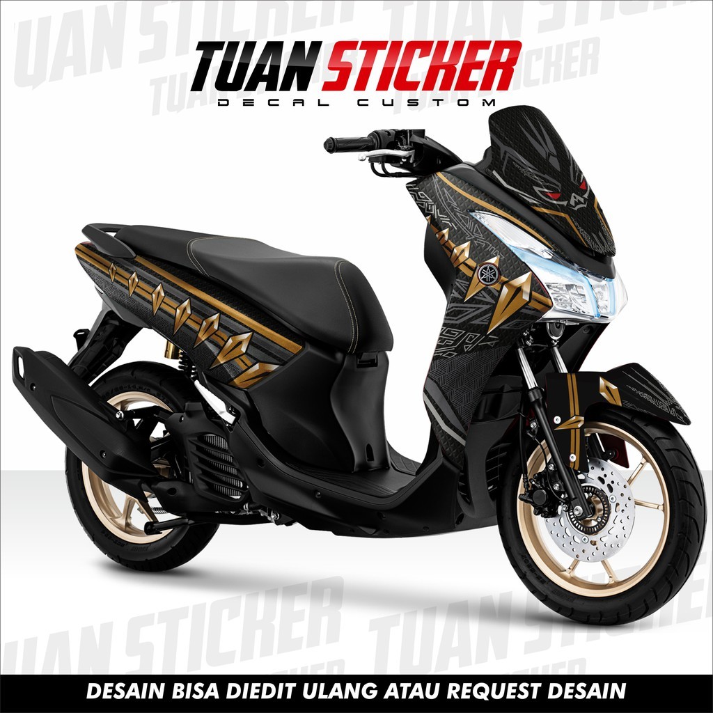 Sticker Striping Decal Yamaha Lexi, Sticker Decal Lexi, cetak sticker lexi, striping lexi blackphan
