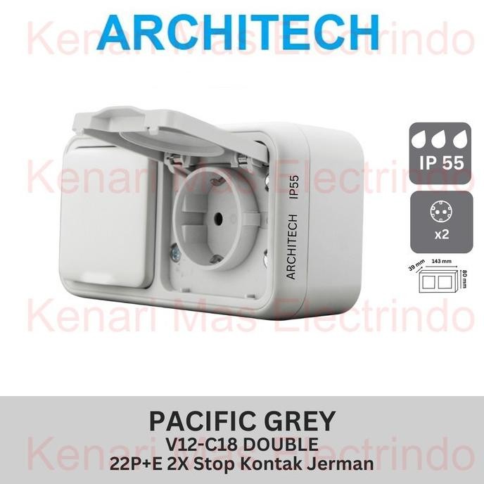 STOP KONTAK ARCHITECH / STOP KONTAK WATERPROOF V12 PACIFIC C18 DOUBLE