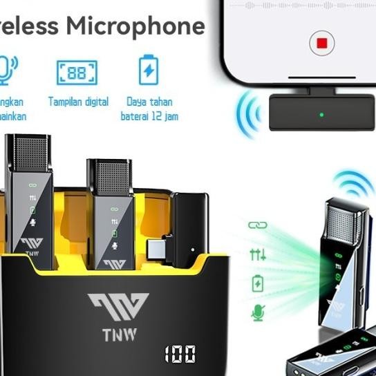 Tnw A9 Pro 2 Krofon Lavalier Nirkabel Crophone & Clip On