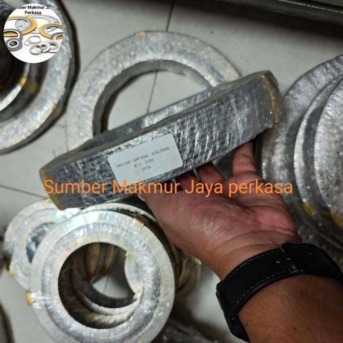 

Spiral Wound Gasket Ansi 300 Ss316 ( Swg Ansi 300 Ss316 ) 8" Inch / Dn 200