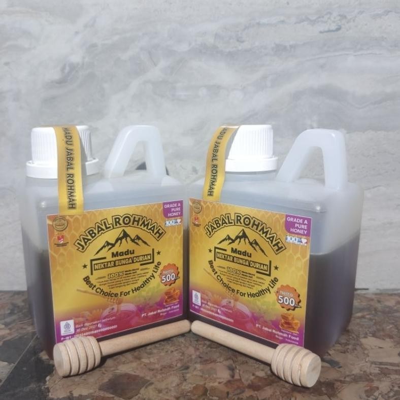 

Madu Nektar Bunga Durian Jabal Rohmah 500gram Murni Asli Grade A 100% Alami Natural Pure Raw Honey