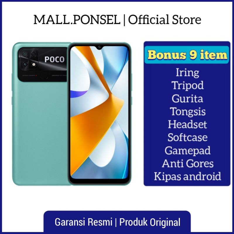Poco C40 Ram 3/32GB + 4/64GB NEW Garansi resmi 1 tahun