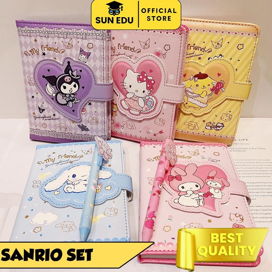 

gd-90 2 in 1 Gift set notebook sanrio magnet/ Buku tulis cute kuromi cinnamorol Termurah