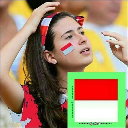 

READY STOCK (100PCS) STICKER PIPI MERAH PUTIH | TEMPELAN PIPI BENDERA TERMURAH !!!!!