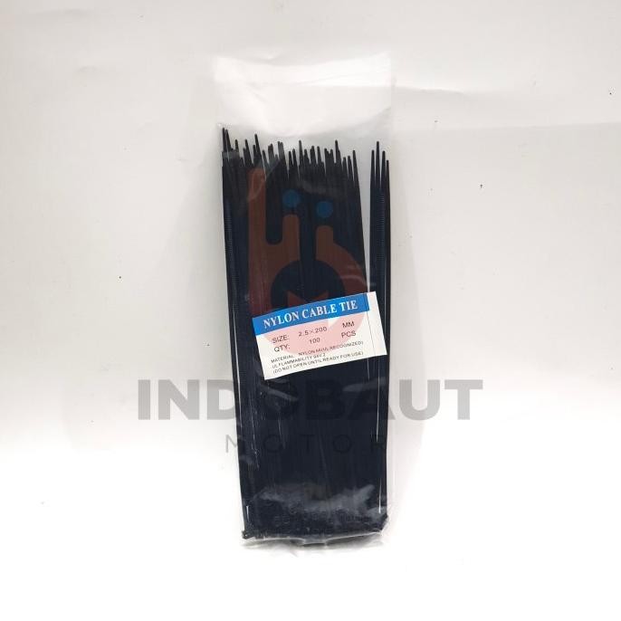 

Baru Kabel Tis 2,5 x 200 MM 20CM Hitam Cables Ties Tali Nylon 100PCS ind0b4 Ayo Beli