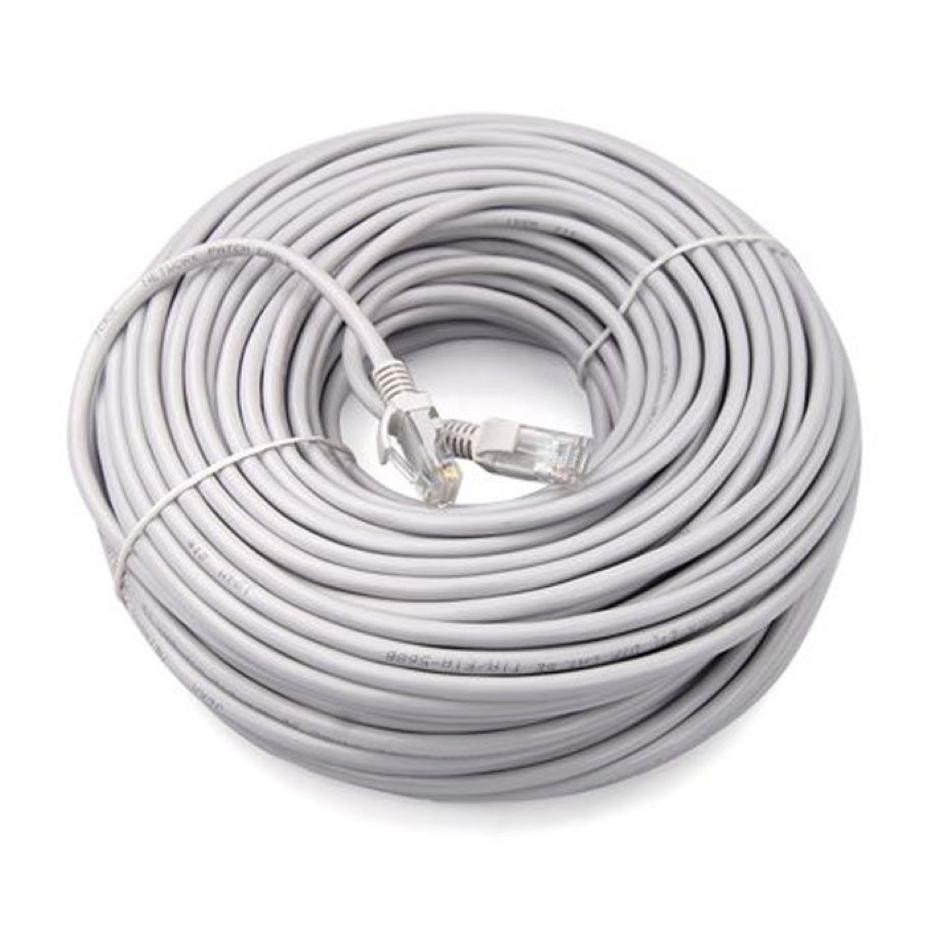 KU09 Kabel lan Wifi 30 Meter Internet Router UTP Indihome Biznet CAT-5E Hemat