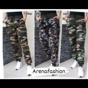 PROMO Celana senam wanita.. model Joker army panjang..bahan import