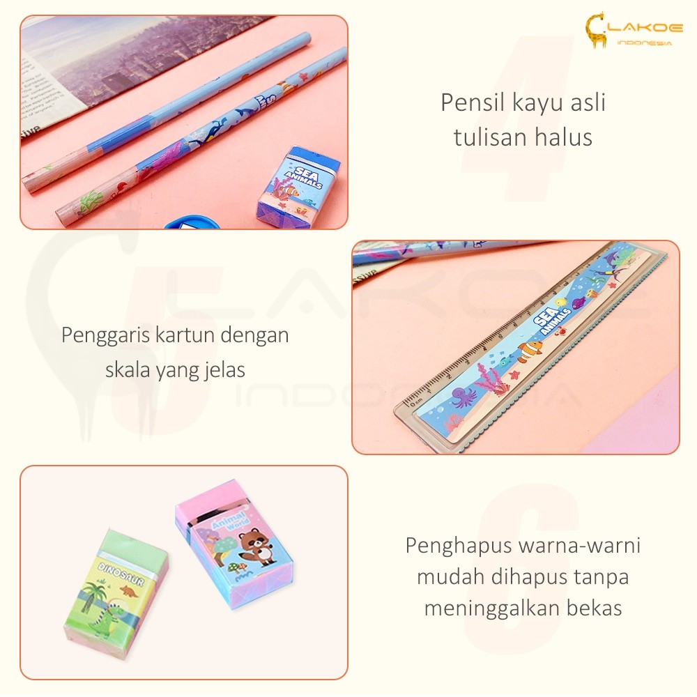 

FAJ LAKOE KOTAK PENSIL ANAK SET STATIONERY/ALAT TULIS KOTAK PENSIL KARAKTER/ALAT TULIS SET LENGKAP